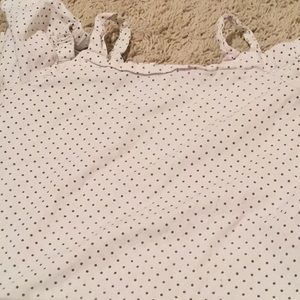 Girls polka dot cold shoulder shirt